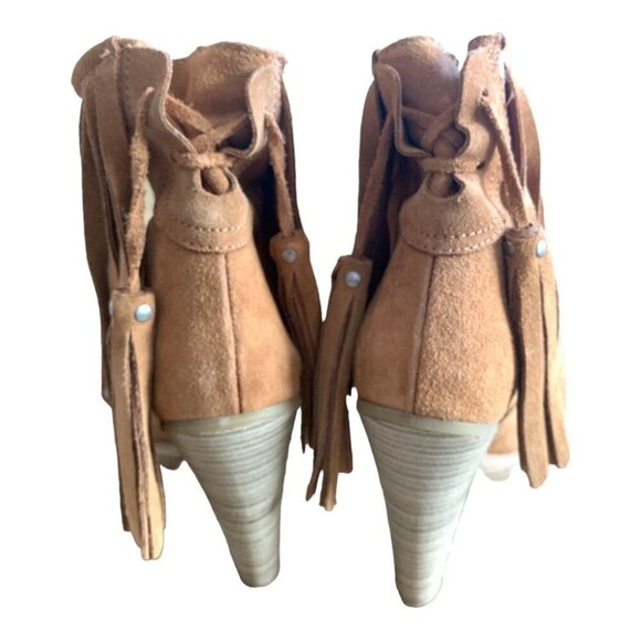 Zara Fringed booties with platform lug soles size 40 - Picture 5 of 15